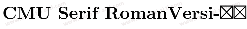 CMU Serif RomanVersi字体转换
